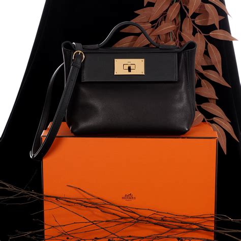 hermes 92227112104704|Hermès Black Swift And Volupto 24/24 Bag 21 Gold Hardware, .